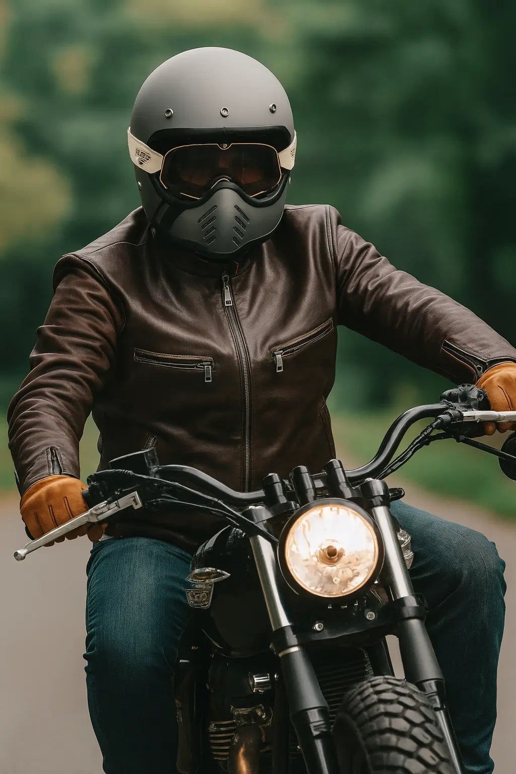 A Man riding motorcycle wearing motorbike jacket by Richa USA